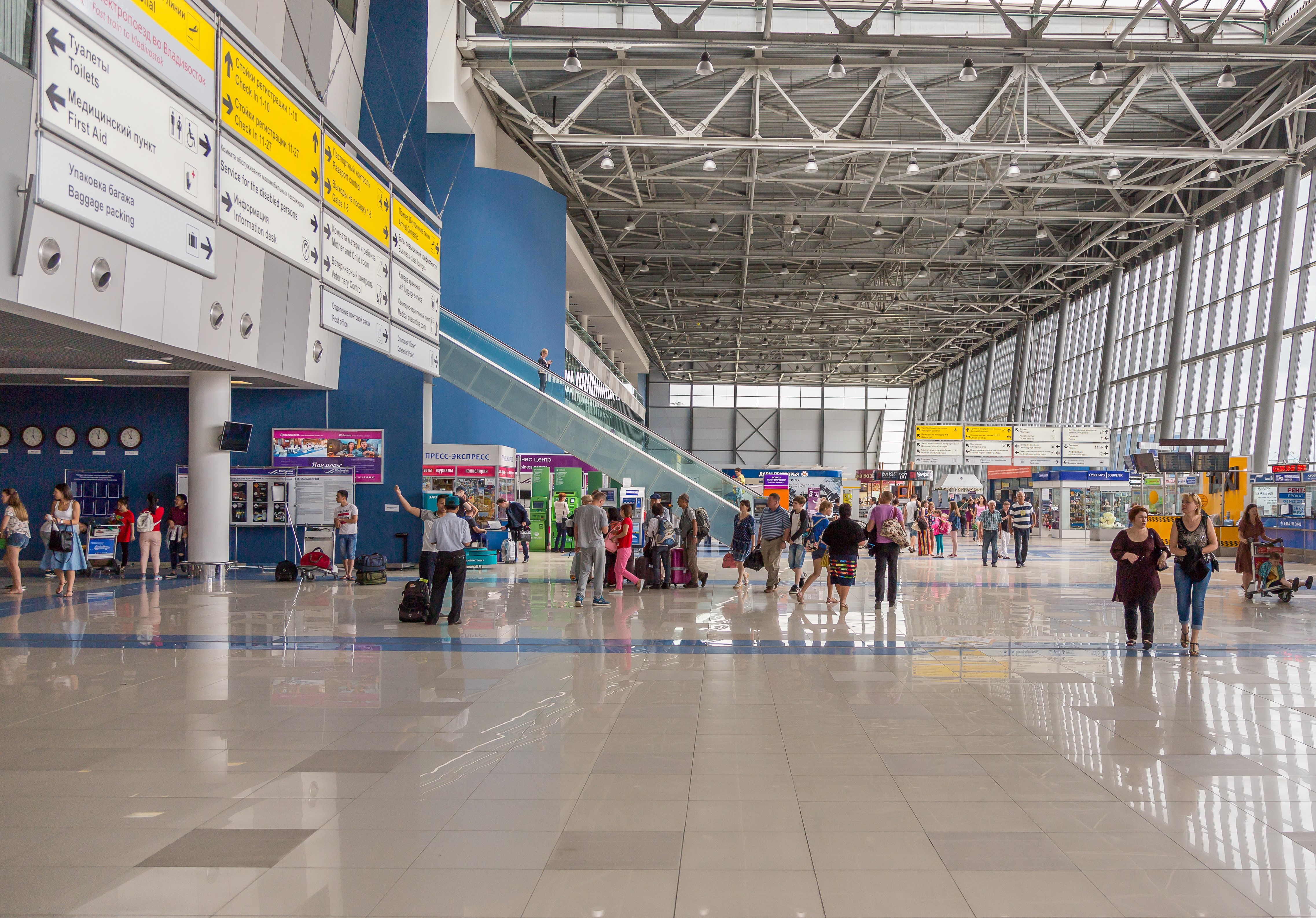 В Международном аэропорту Владивосток увеличился пассажиропоток более чем в два раза по сравнению с июнем 